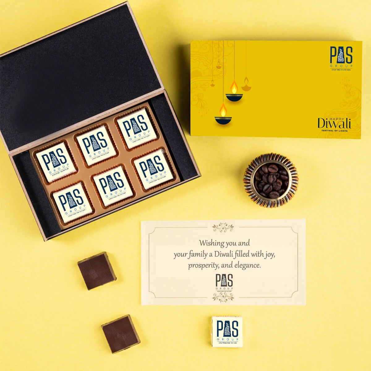 Corporate Diwali Gifts - 6 Chocolate Box - All Printed Chocolates (Minimum 50 Boxes) - Copy